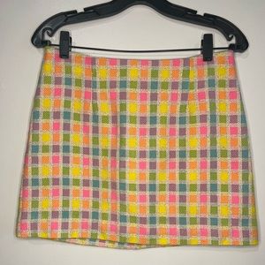 Lilly Pulitzer Talia Multi Checkered Boucle Skirt